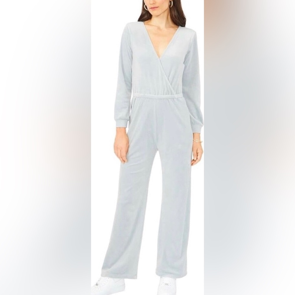 1.State Womens gray‎ Velour Long Sleeve Jumpsuit size XS new